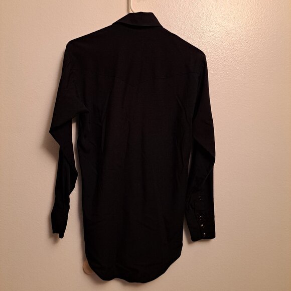 Vintage Silver Spur Western Wear Black Pearl Snap Button Up Shirt - Picture 3 of 10